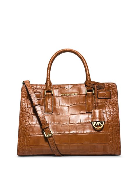 michael kors dillon crocodile embossed tote|Michael Kors Women's Zoe Medium Crocodile Embossed .